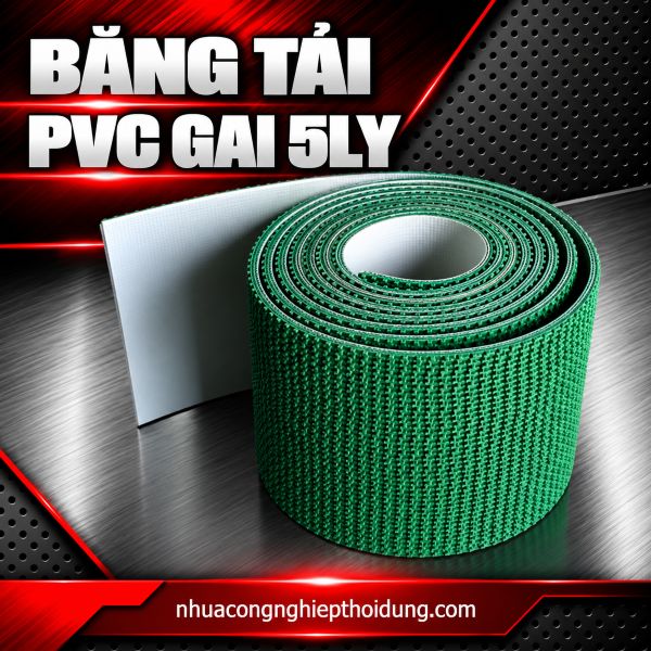 Băng tải PVC gai 5ly 1 Băng tải PVC gai 5ly